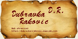 Dubravka Raković vizit kartica